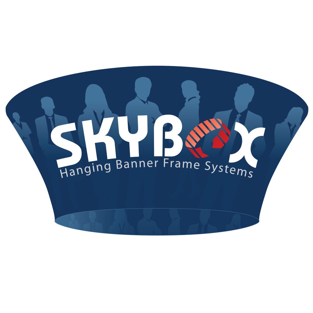 12x3.5 ft. Hanging Banner Tapered Circle — Double Sided Graphic Only